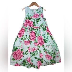 Gymboree Time for Tea Collection Floral Dress
Mint Green Pink Roses